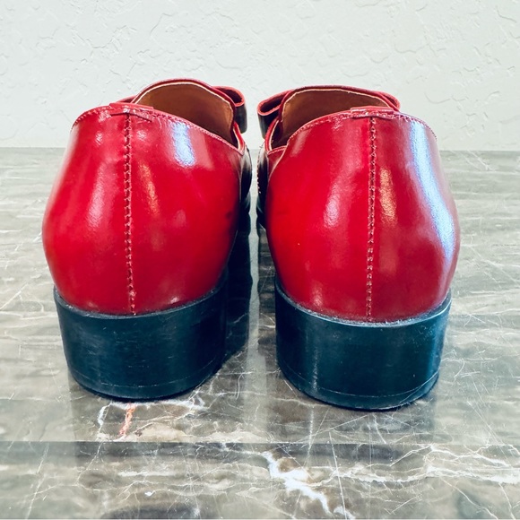 Embassy London Red Leather Flats - Picture 10 of 14